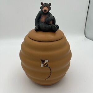 Honour Ceramic Bear and Honey Bee Cookie Jar